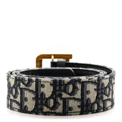 Christian Dior Oblique Diorquake Belt 80/32 Blue Multi 2 of 8