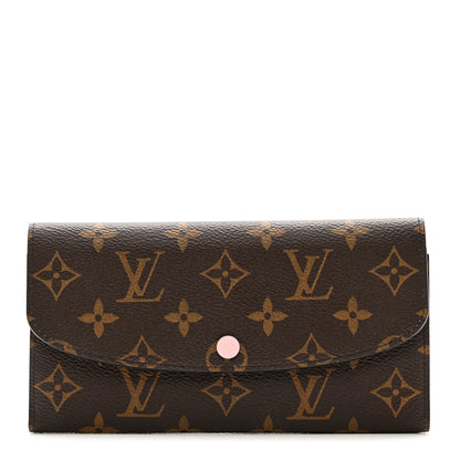 Louis Vuitton Monogram Emilie Wallet Rose Ballerine 1 of 6
