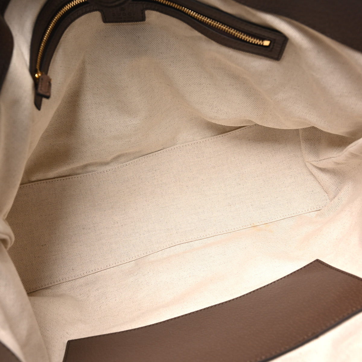 Monogram Jumbo GG Textured Dollar Calfskin Web Medium Ophidia Shopping Tote Camel Ebony
