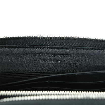 Alexander McQueen Calfskin Insignia Continental Zip Wallet Black 6 of 7