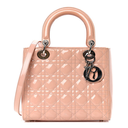 Christian Dior Patent Cannage Medium Lady Dior Rose Clair 1 of 6