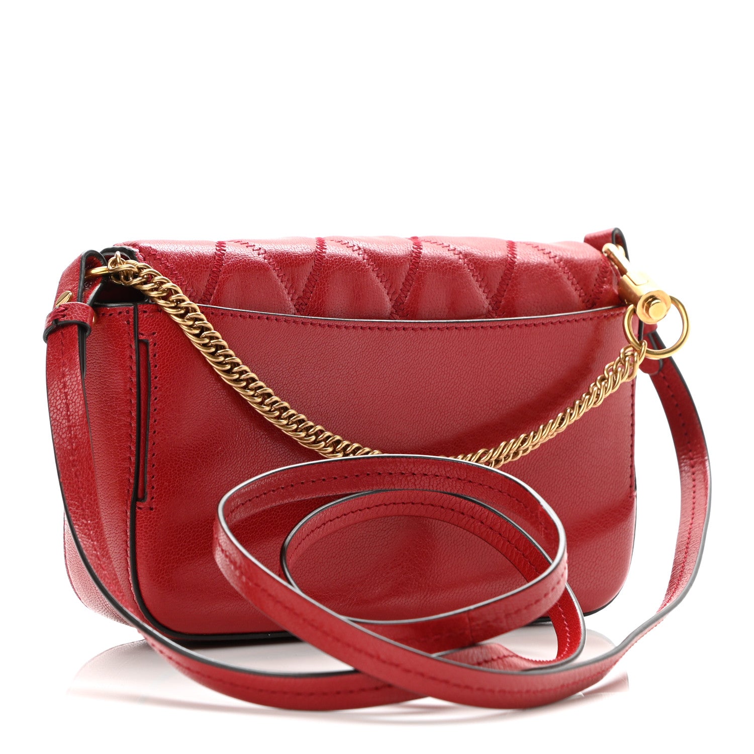 Givenchy Goatskin Quilted GV3 Mini Pocket Convertible Bag Vermillon 3 of 10