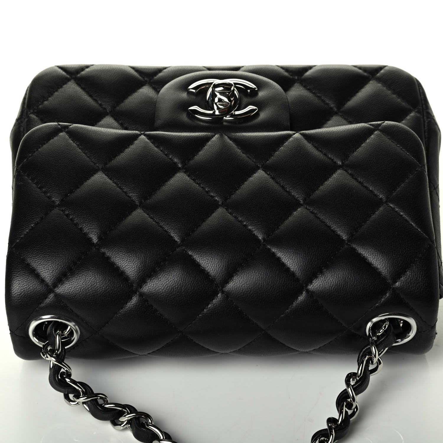 Chanel Lambskin Quilted Mini Square Flap Black 7 of 7