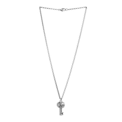 Gucci Sterling Silver Double G Key Pendant Necklace 3 of 5