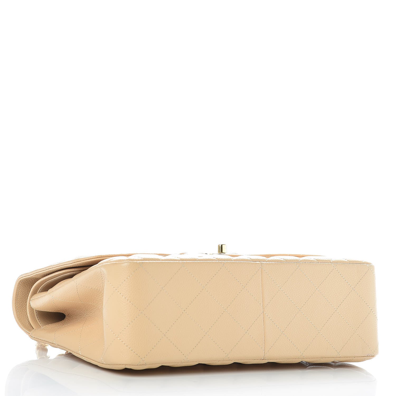Chanel Caviar Quilted Jumbo Double Flap Beige Clair 4 of 9