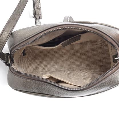 Gucci Metallic Pebbled Calfskin Small Soho Disco Bag Sasso 5 of 7