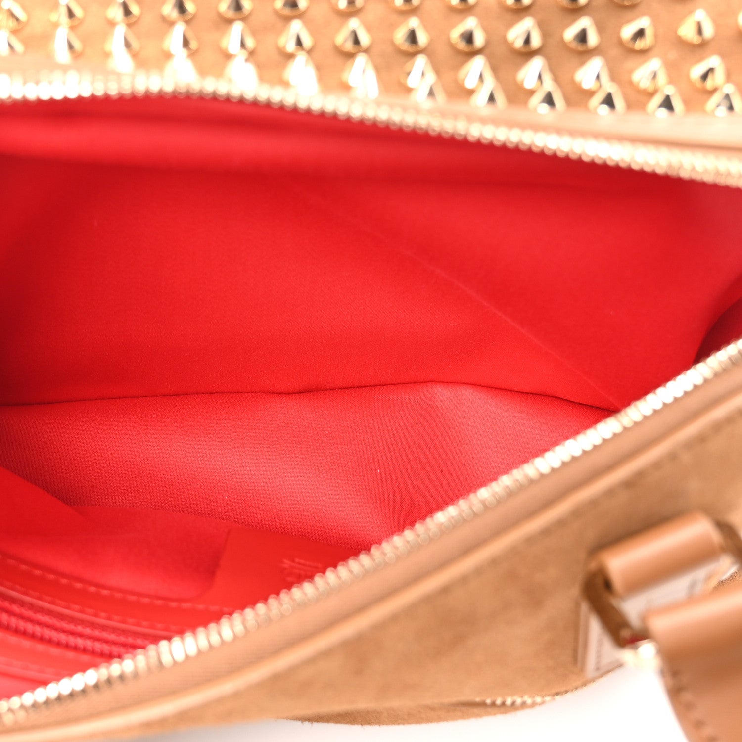Christian Louboutin Suede Studded Funky Spikes Bowling Bag Rhea 5 of 10