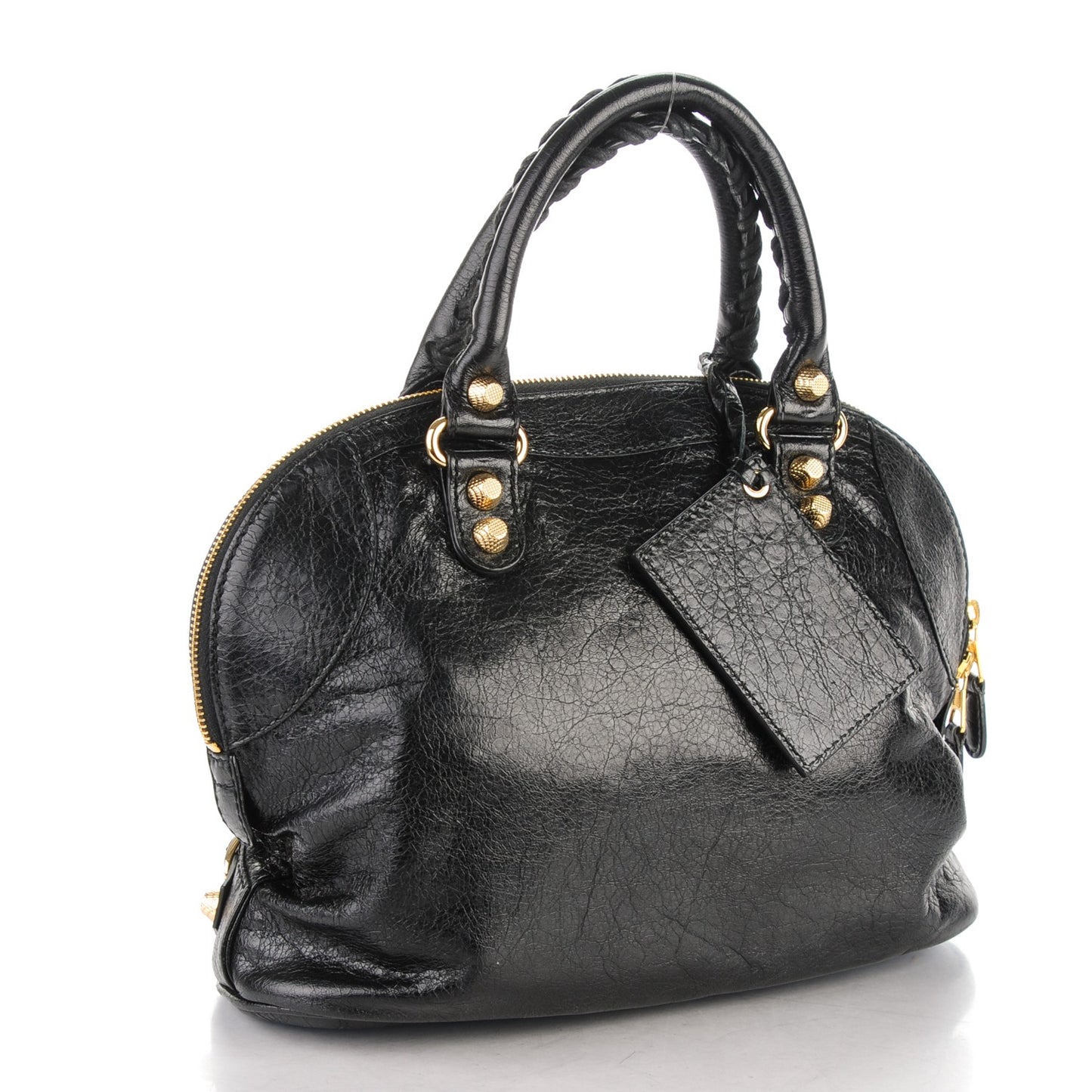 Agneau Giant 12 Gold Hardware Bowling Bag Black