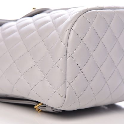 Chanel Calfskin Quilted Small Urban Spirit Backpack Light Grey 9 of 13