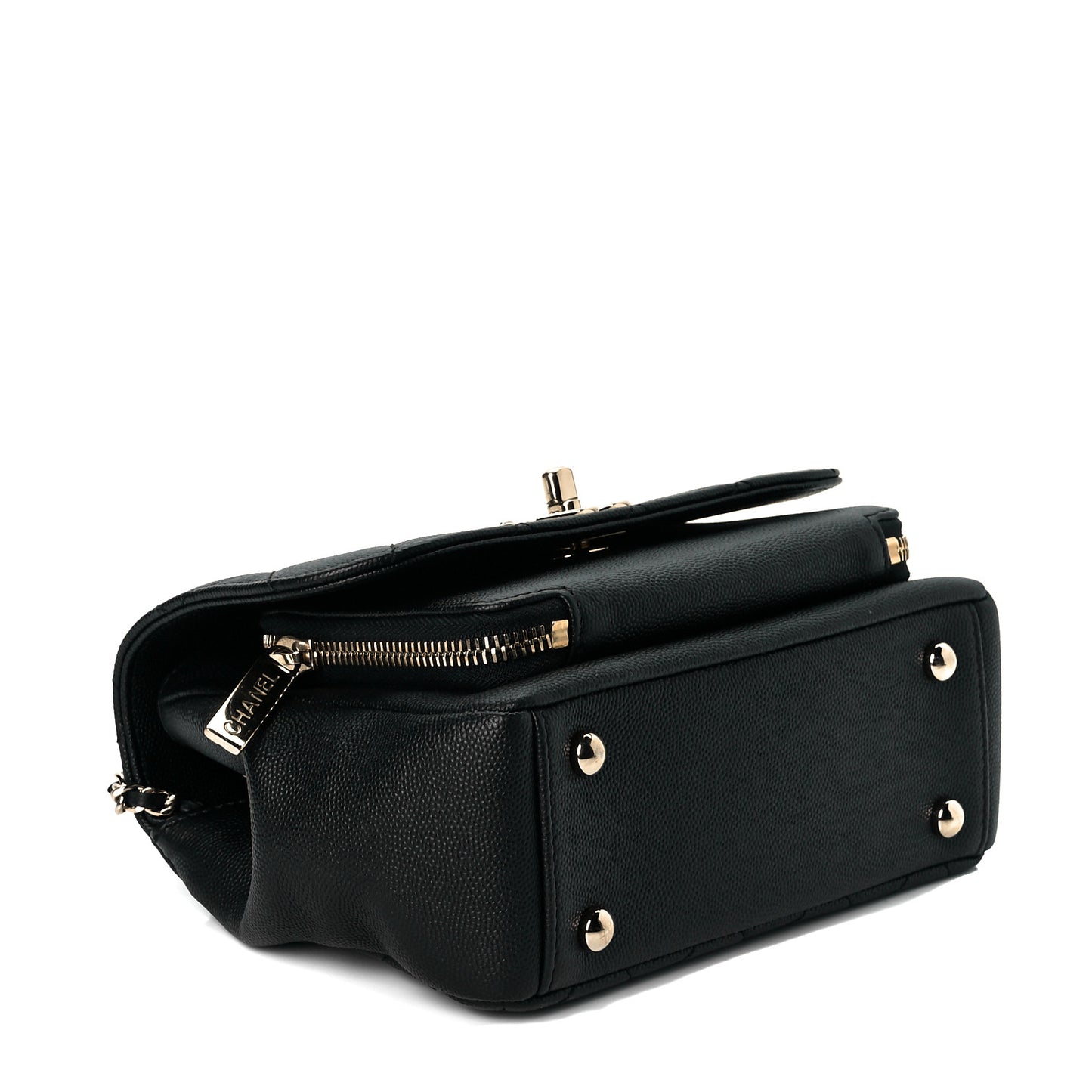 Caviar Quilted Small Business Affinity Flap Black