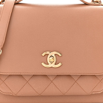 Chanel Caviar Quilted Medium Business Affinity Flap Beige 8 of 13