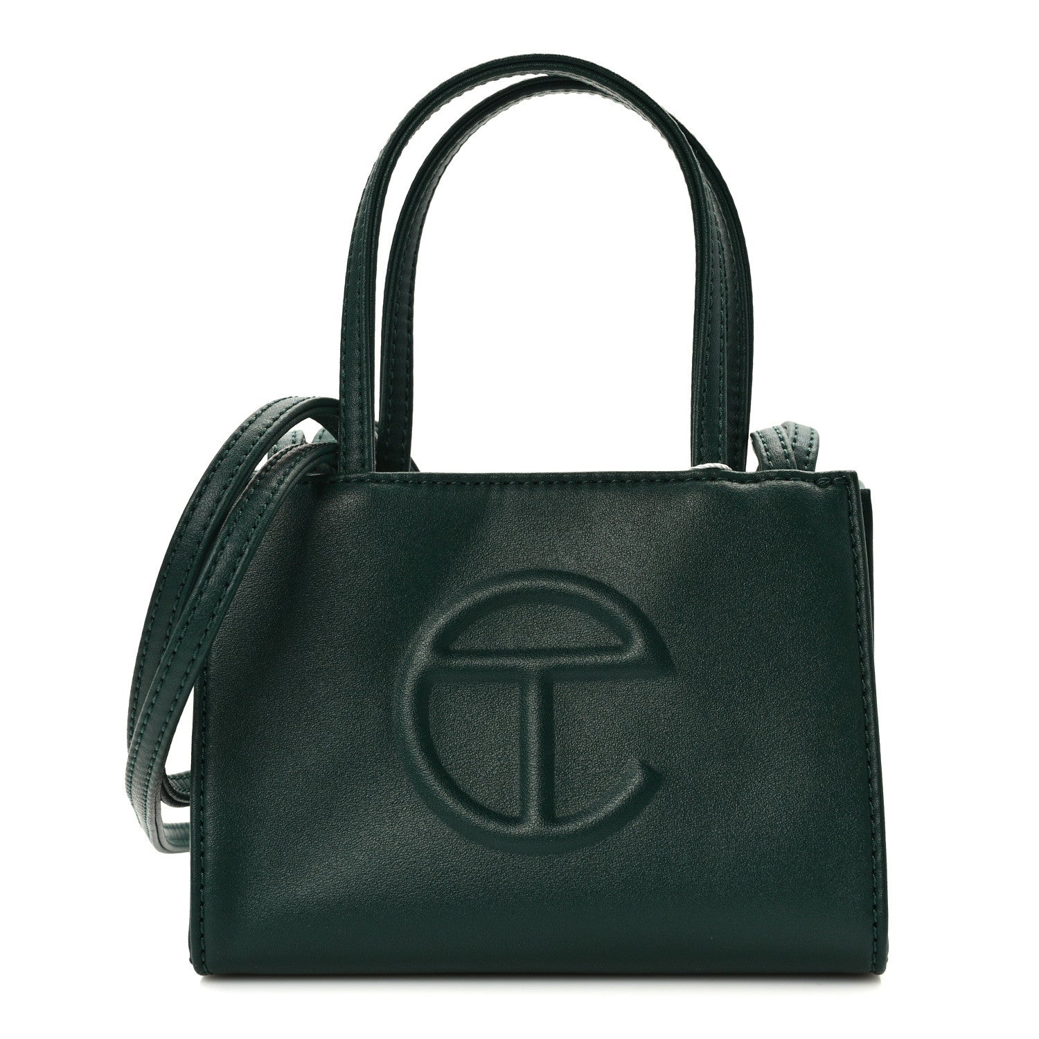 Telfar Vegan Leather Small Shopping Bag Dark Olive 1 of 10