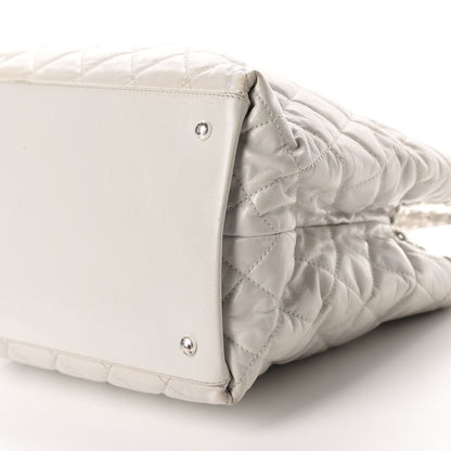 Chanel Glazed Calfskin Quilted Small Chain Me Tote Dark White 6 of 11