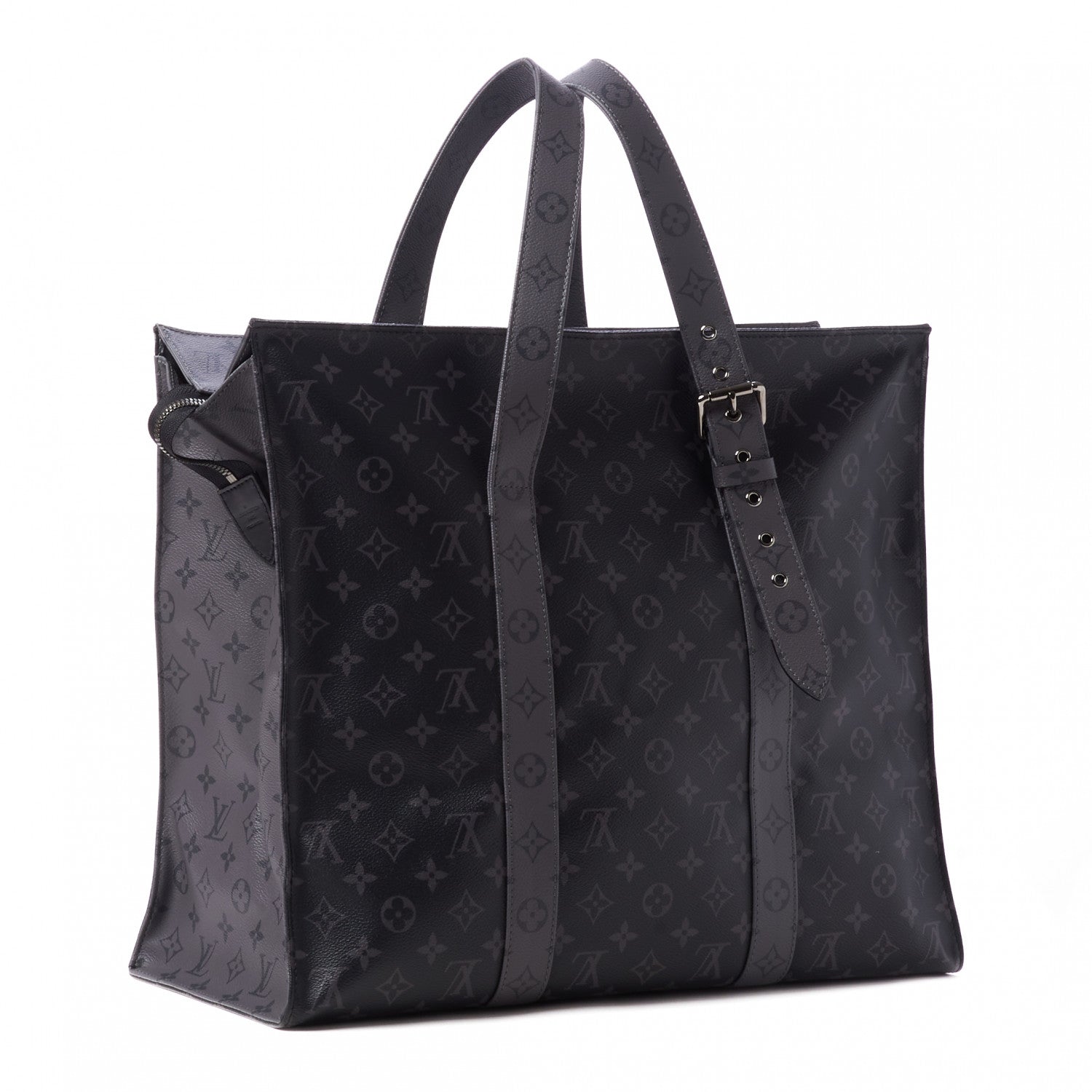 Louis Vuitton Monogram Eclipse Cabas Zippe GM Black 2 of 8