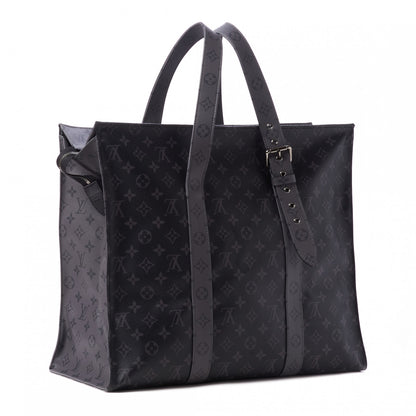 Louis Vuitton Monogram Eclipse Cabas Zippe GM Black 2 of 8