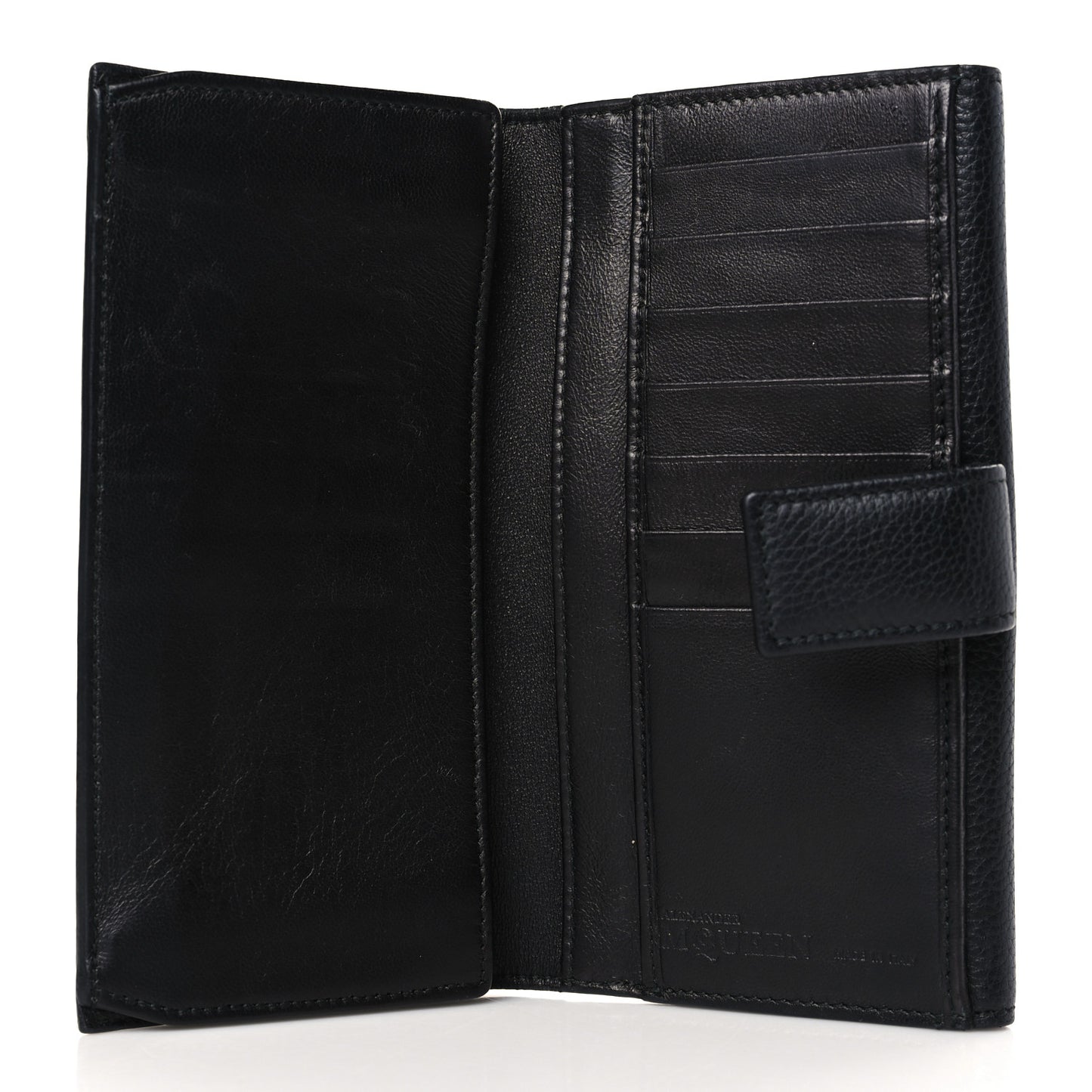 Calfskin Skull Continental Wallet Black