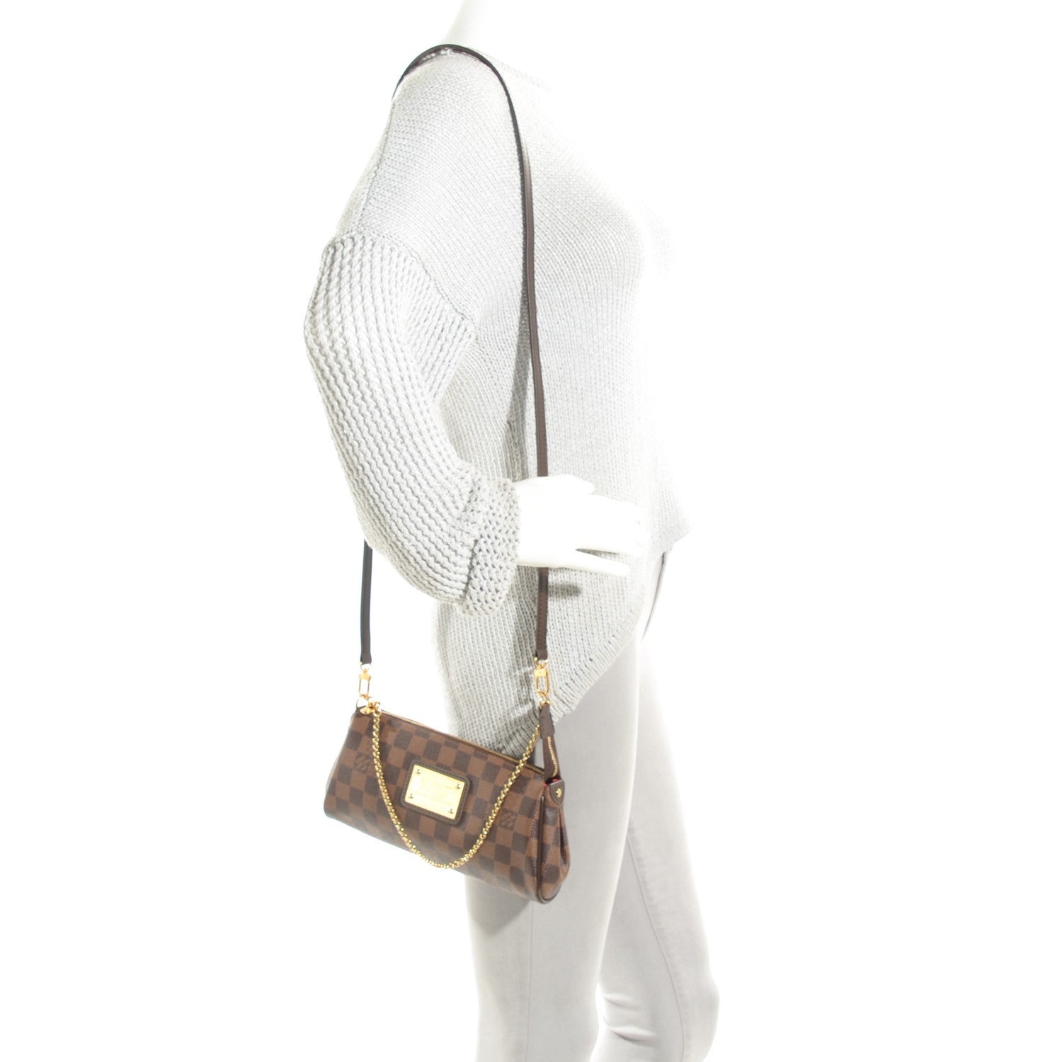 Louis Vuitton Damier Ebene Eva Clutch 2 of 7
