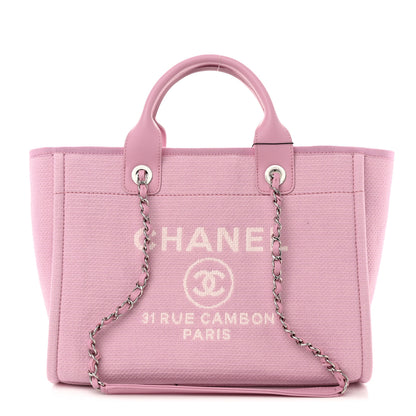 Chanel Mixed Fibers Small Deauville Tote Pink 3 of 11