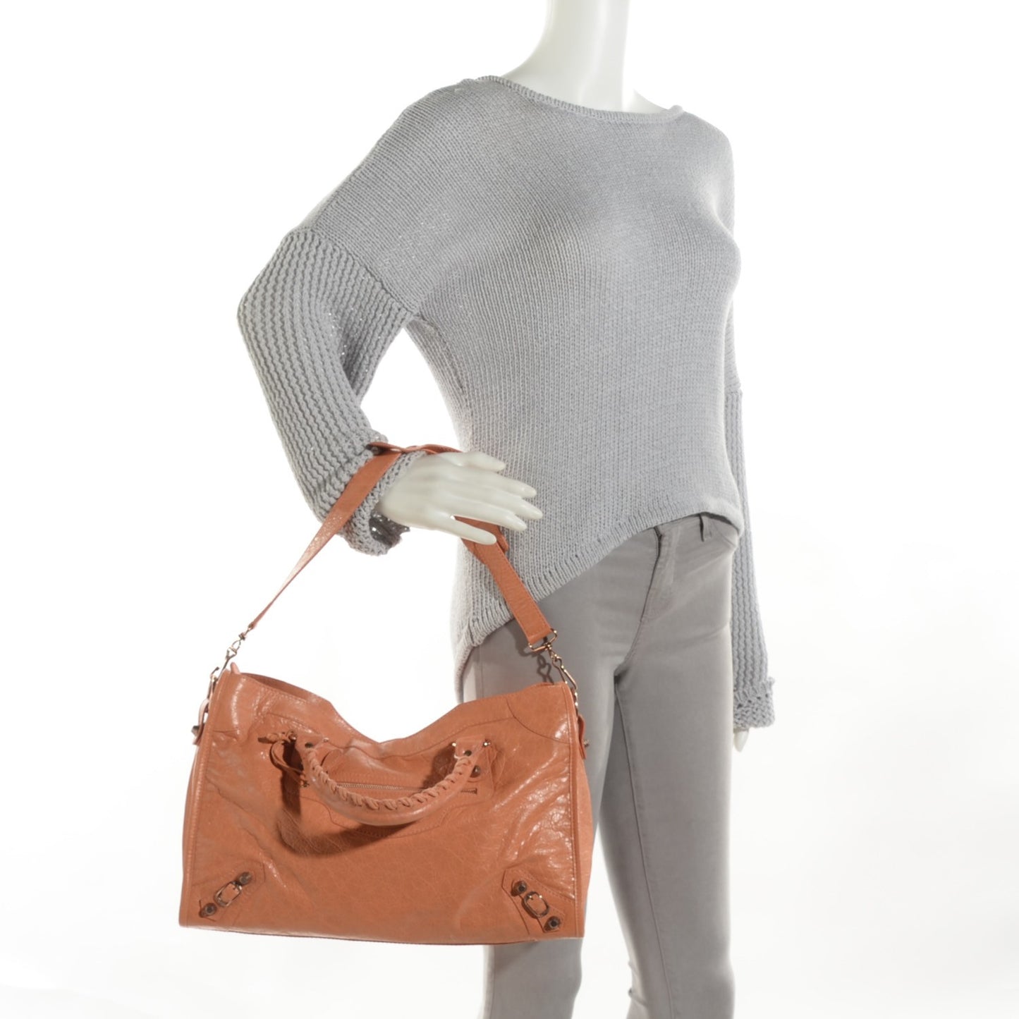 Agneau Giant 12 Rose Gold Hardware City Rose Blush