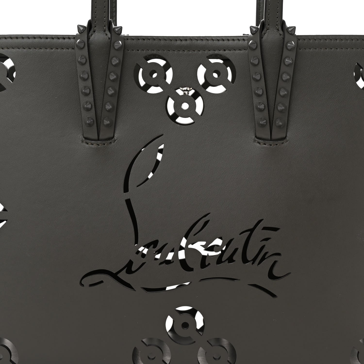 Christian Louboutin Calfskin Loubinthesky Perforated Cabata Tote Rocket 8 of 10
