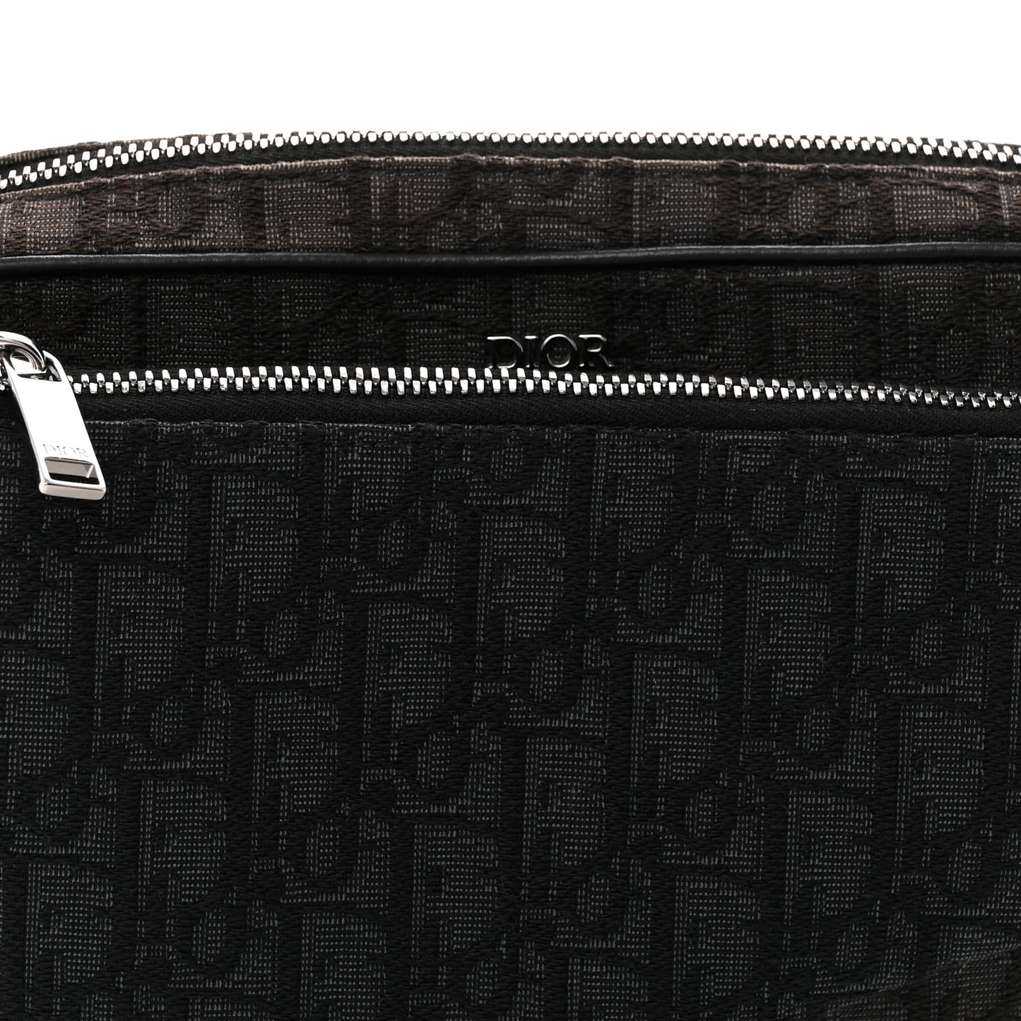 Oblique Saddle Triple Pouch Black
