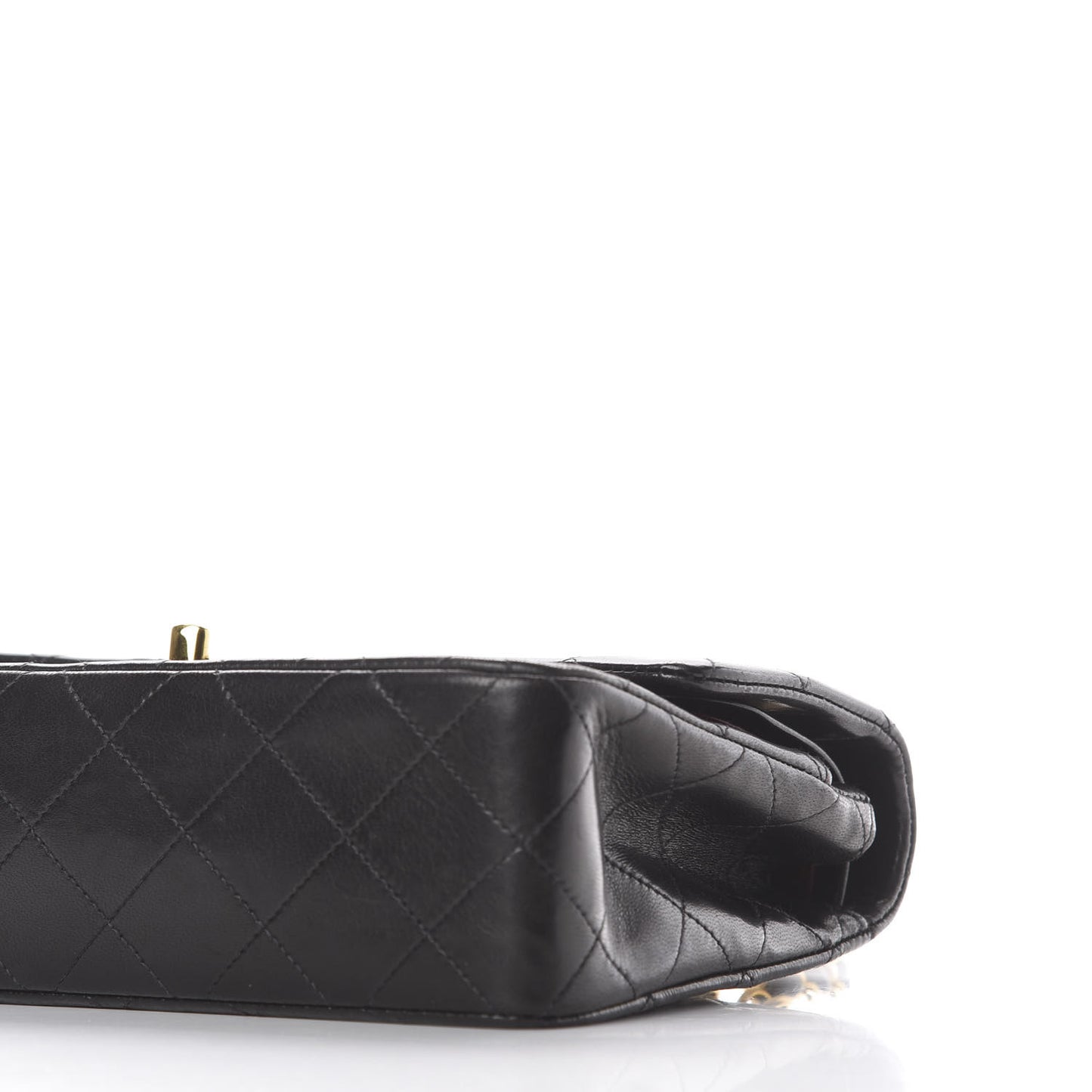 Lambskin Quilted Small Double Flap Black