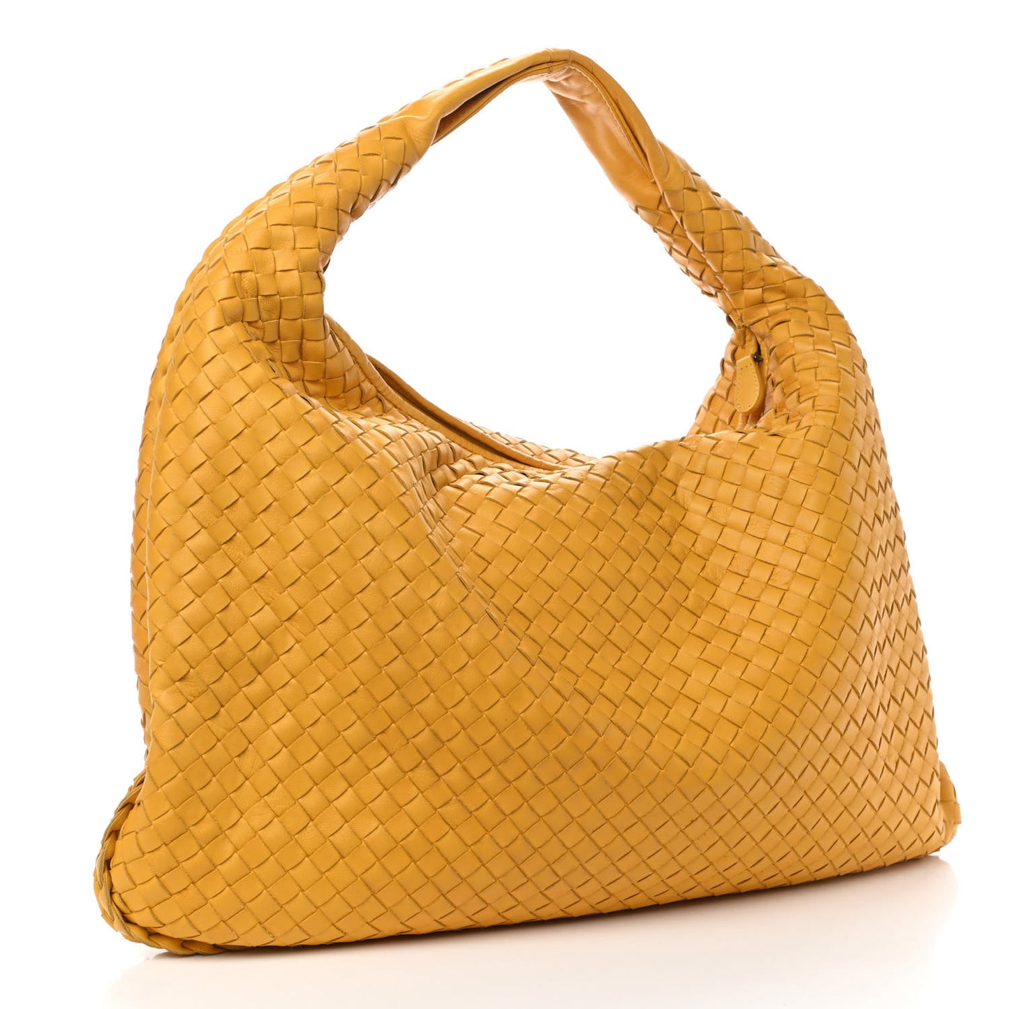 Nappa Intrecciato Large Veneta Hobo Yellow