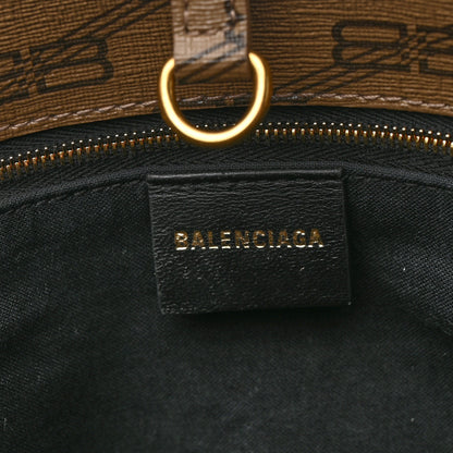 Balenciaga Coated Canvas BB Monogram Large Signature East West Shopper Bag Beige Brown 6 of 11