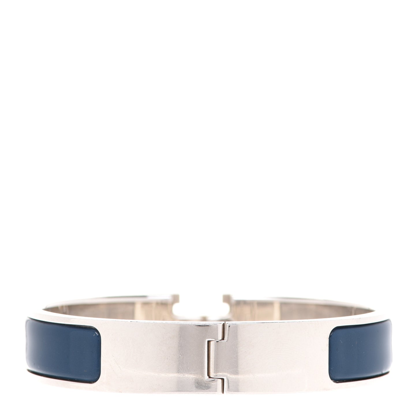 Narrow Enamel Clic Clac H Bracelet PM Bleu De Genes