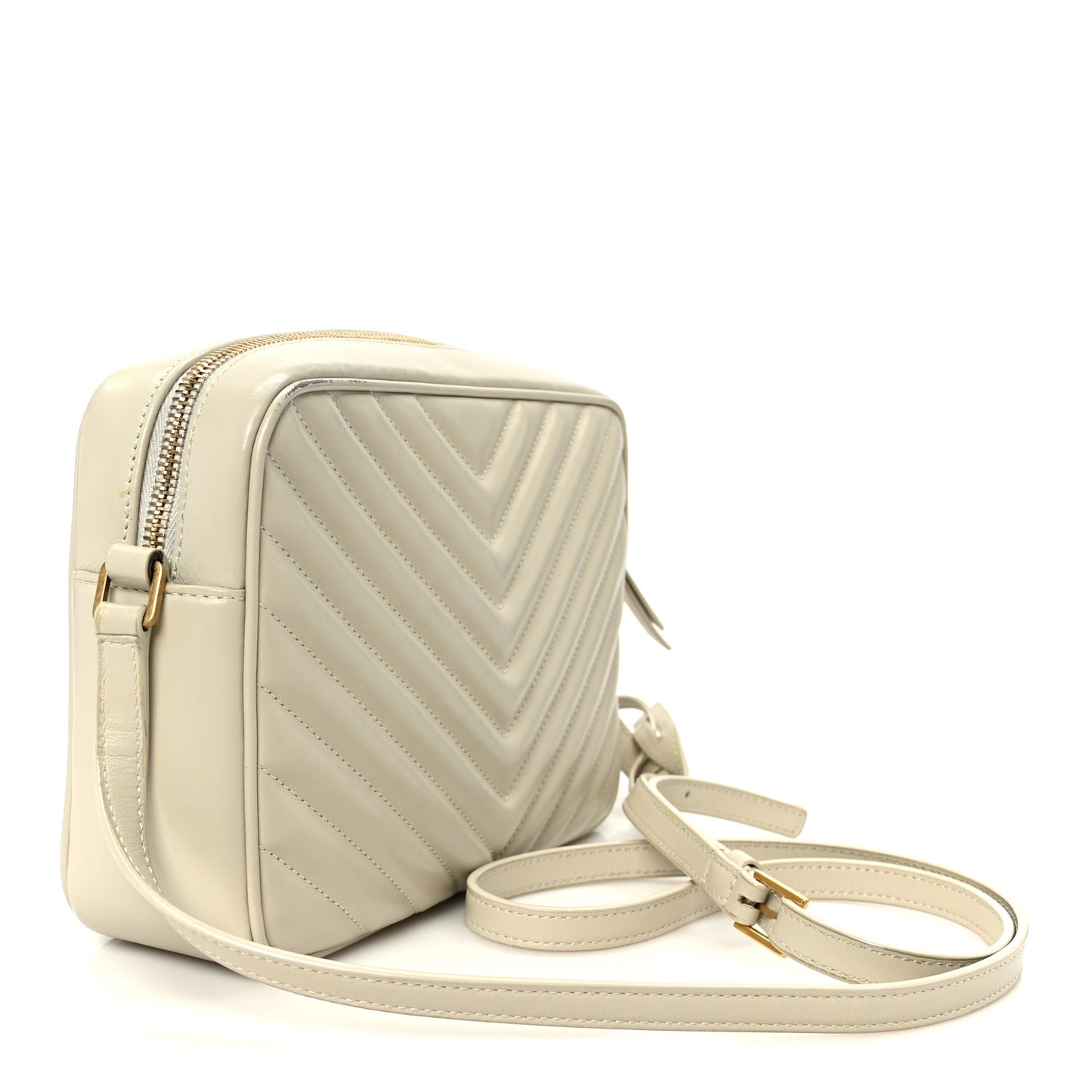 Calfskin Matelasse Monogram Lou Camera Bag Crema Soft