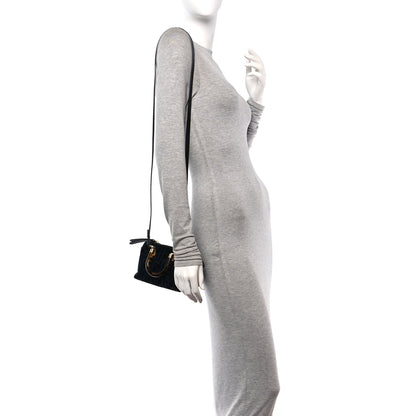 Fendi Chenille Vitello King Plexiglass FF Mini By The Way Top Handle Boston Bag Blue Black 2 of 10