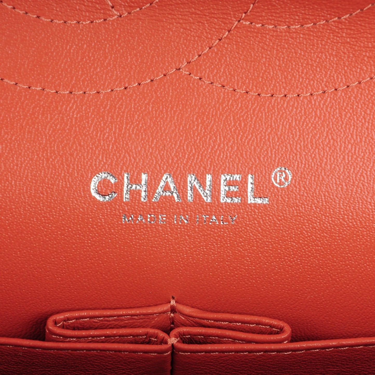 Lambskin Quilted Jumbo Double Flap Coral
