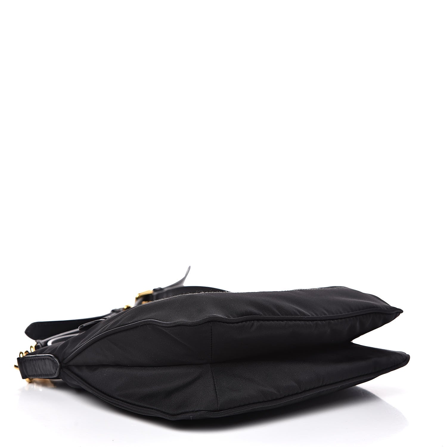 Prada Nylon Flat Messenger Bag Black 4 of 9