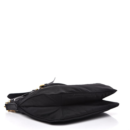 Prada Nylon Flat Messenger Bag Black 4 of 9