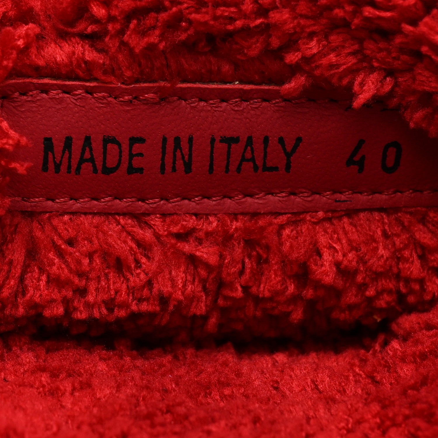 Prada Terry Cloth Logo Lug Sole 20mm Slide Sandals 40 Rosso Black 8 of 9