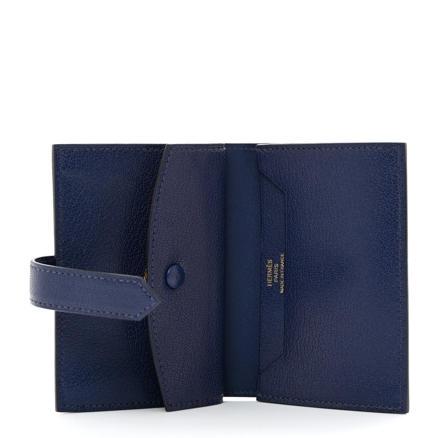 Chevre Mysore Mini Bearn Wallet Bleu Saphir