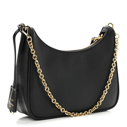 Prada Saffiano Lux Re-Edition 2005 Shoulder Bag Black 3 of 8