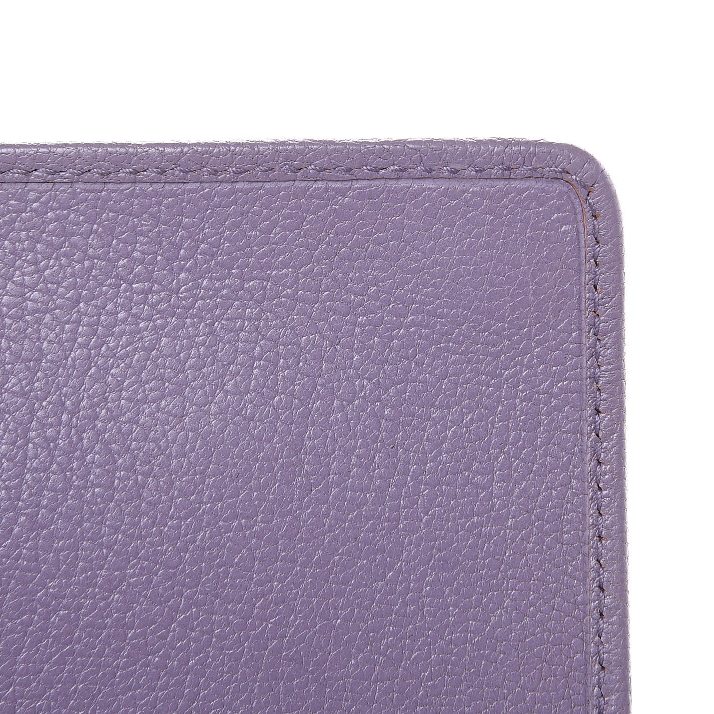 Agneau Giant 12 Silver Hardware Money Wallet Glycine