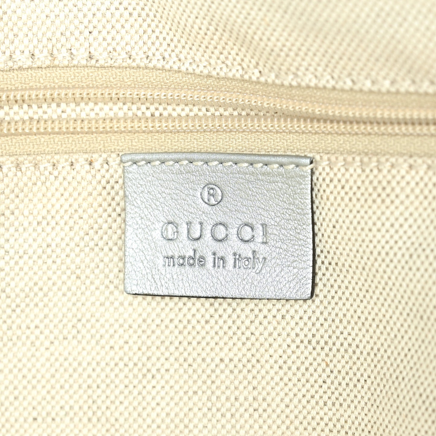 Guccissima Large Sukey Tote Silver