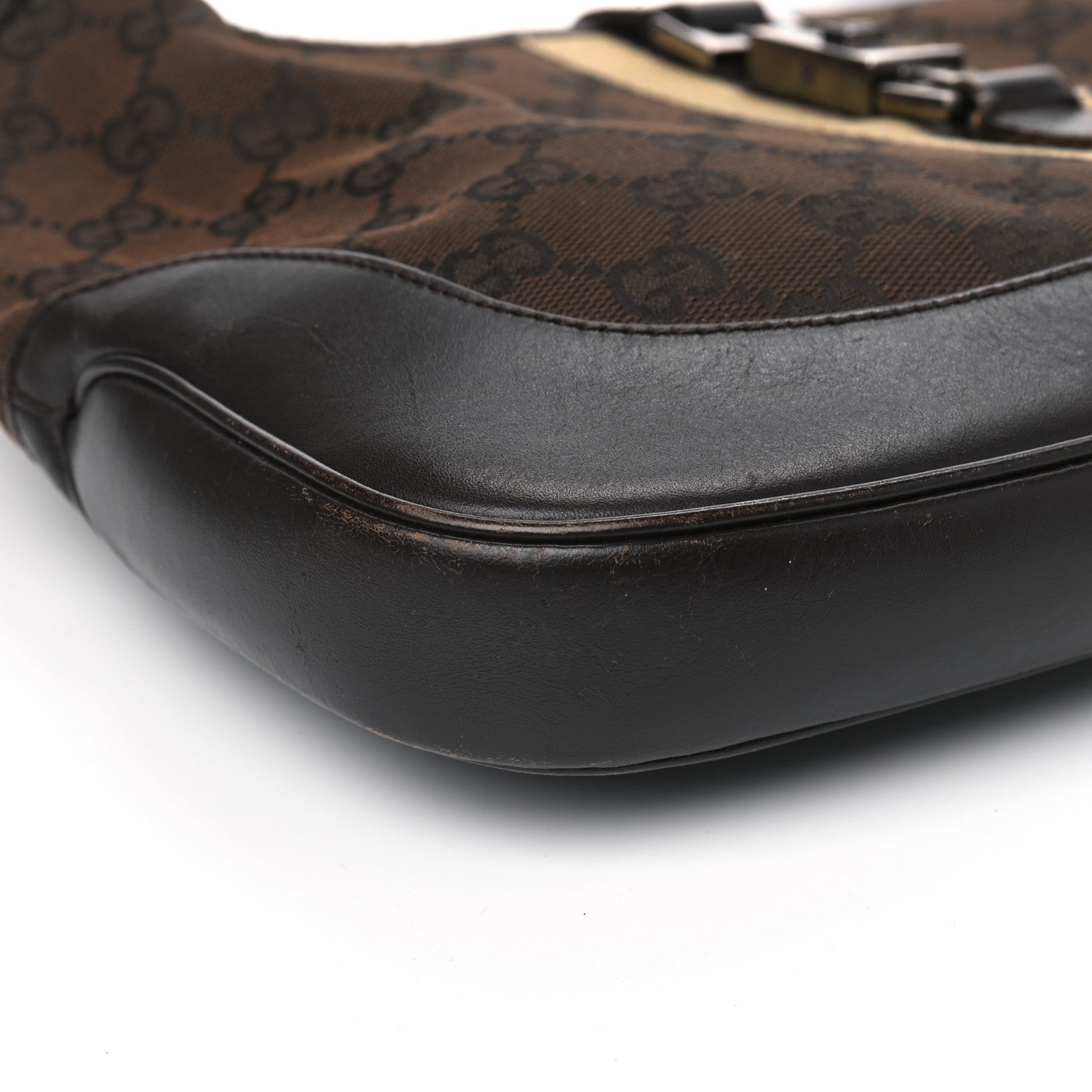 Gucci Monogram Web Small Jackie O Hobo Dark Brown 8 of 18