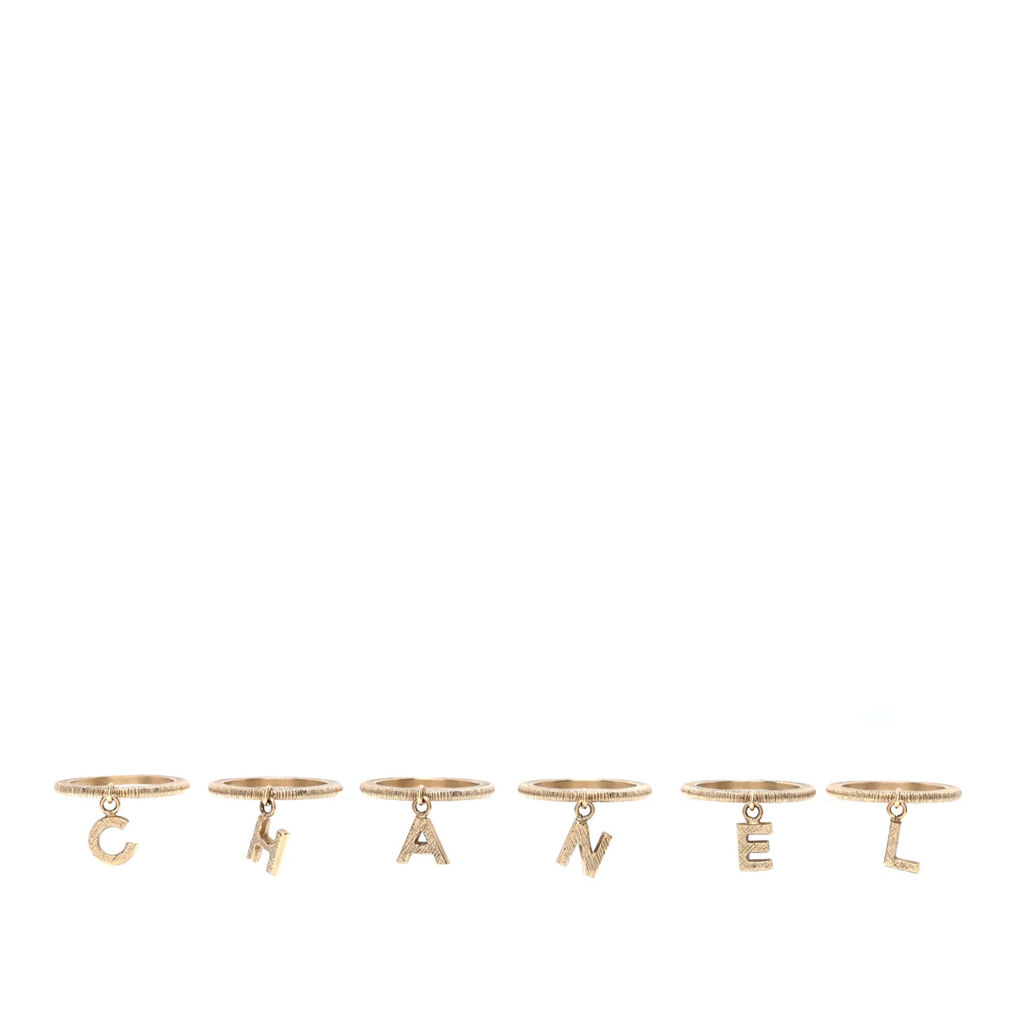 Logo Stackable Ring Set 6 Gold