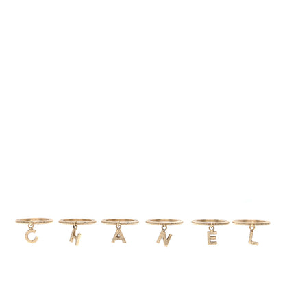 Chanel Logo Stackable Ring Set 6 Gold 1 of 4
