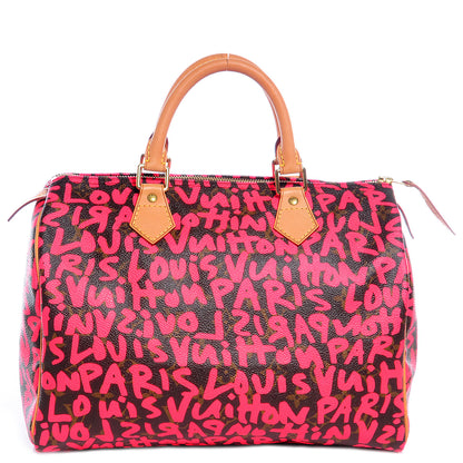 Louis Vuitton Monogram Graffiti Speedy 30 Fuchsia 1 of 7