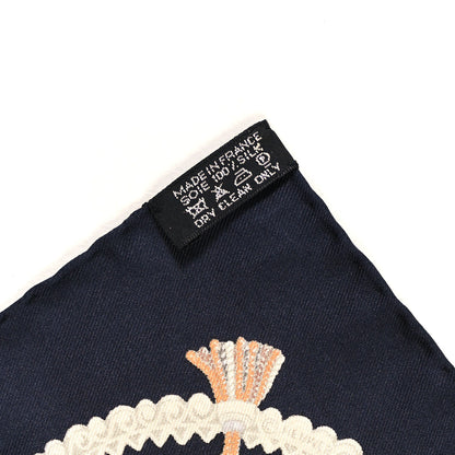 Hermes Silk Paperoles Pocket Square Scarf 45 3 of 3