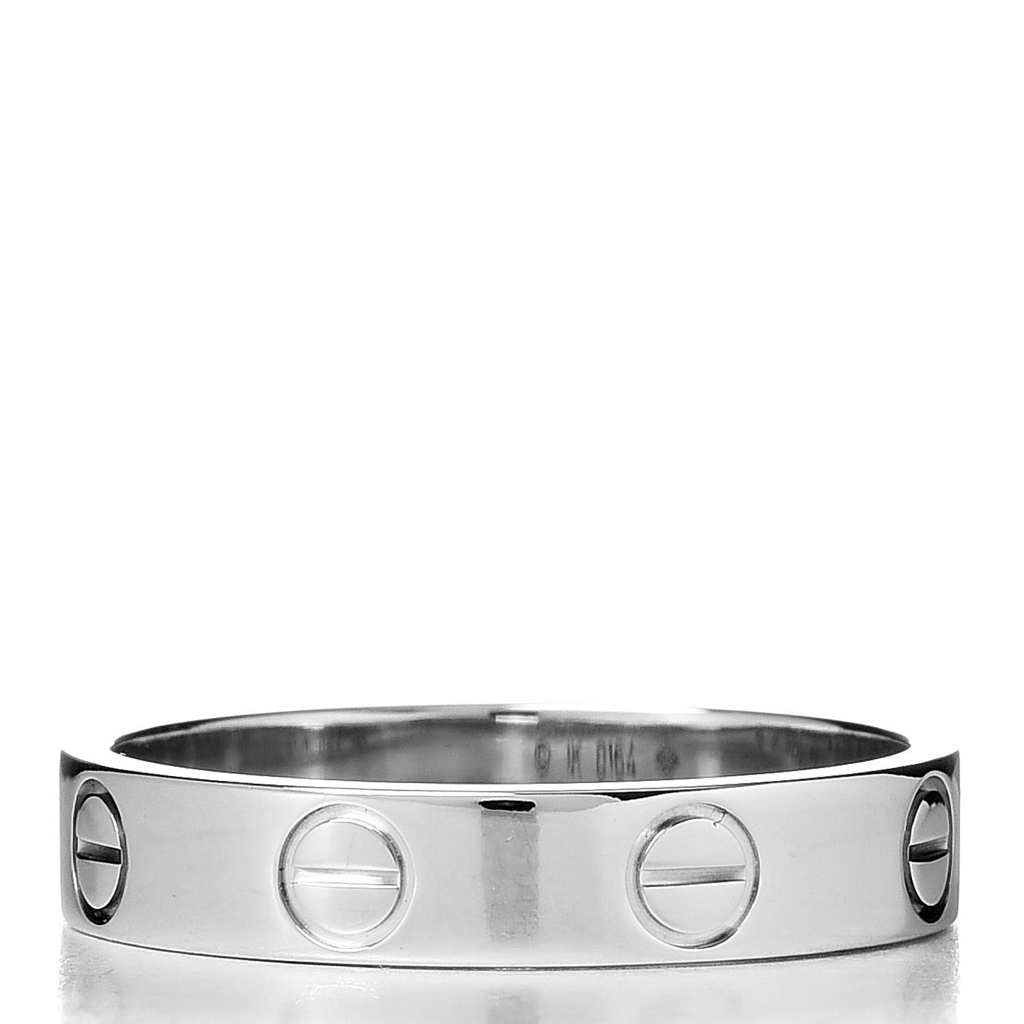 18K White Gold 3.5mm LOVE Wedding Band Ring 50 5.25