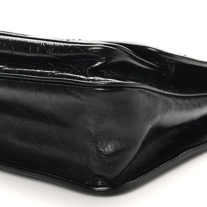 Saint Laurent Crinkled Calfskin Matelasse Monogram Baby Niki Chain Satchel Black 10 of 10