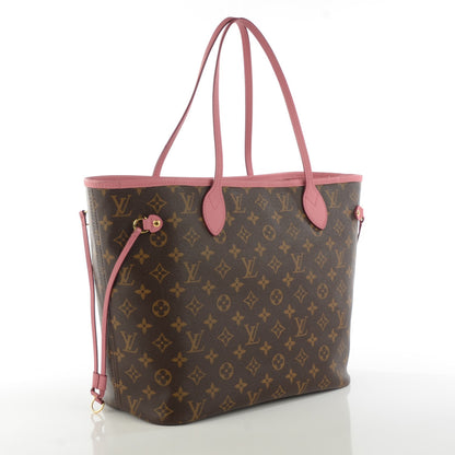 Louis Vuitton Monogram Articles de Voyage Ikat Neverfull MM Rose Velours 3 of 7