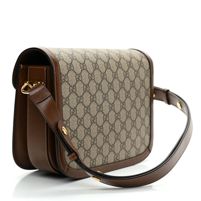 Gucci GG Supreme Monogram Horsebit 1955 Shoulder Bag Beige Brown Sugar 3 of 9