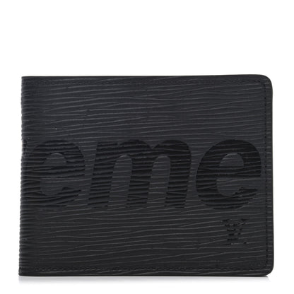 Louis Vuitton X SUPREME Epi Slender Wallet Black 1 of 4