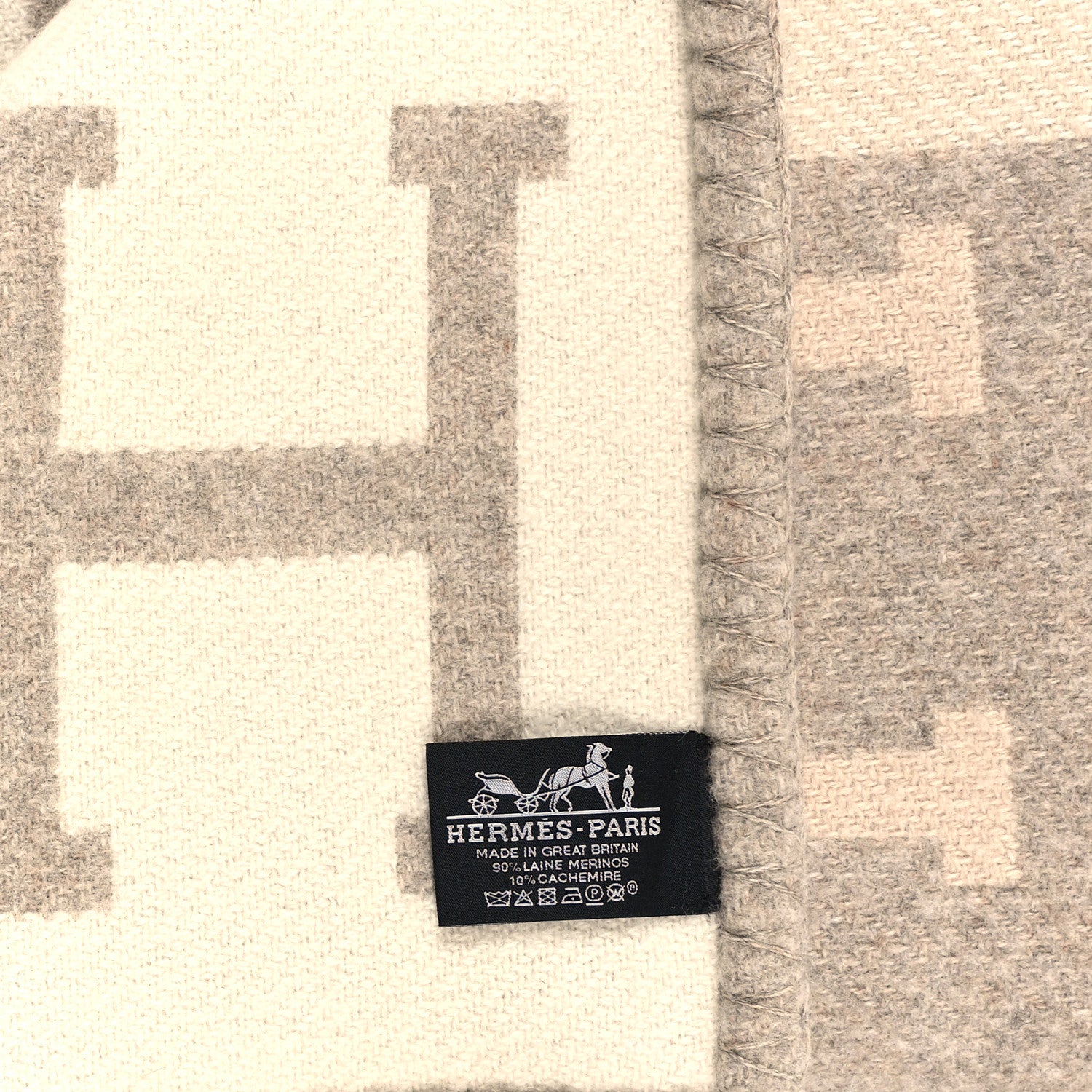 Hermes Wool Cashmere Avalon III Blanket Coco Camomille 3 of 3